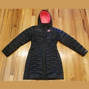 NIKE GIRL'S CASCADE PARKA 550 COAT SIZE XL BLACK
